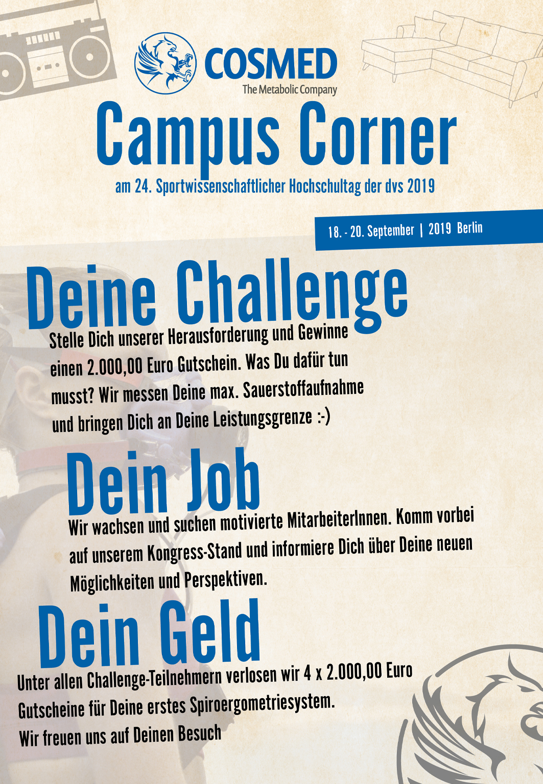 COSMED Aktion auf dem Sportwissenschaftlichen Hochschultag 2019 in Berlin